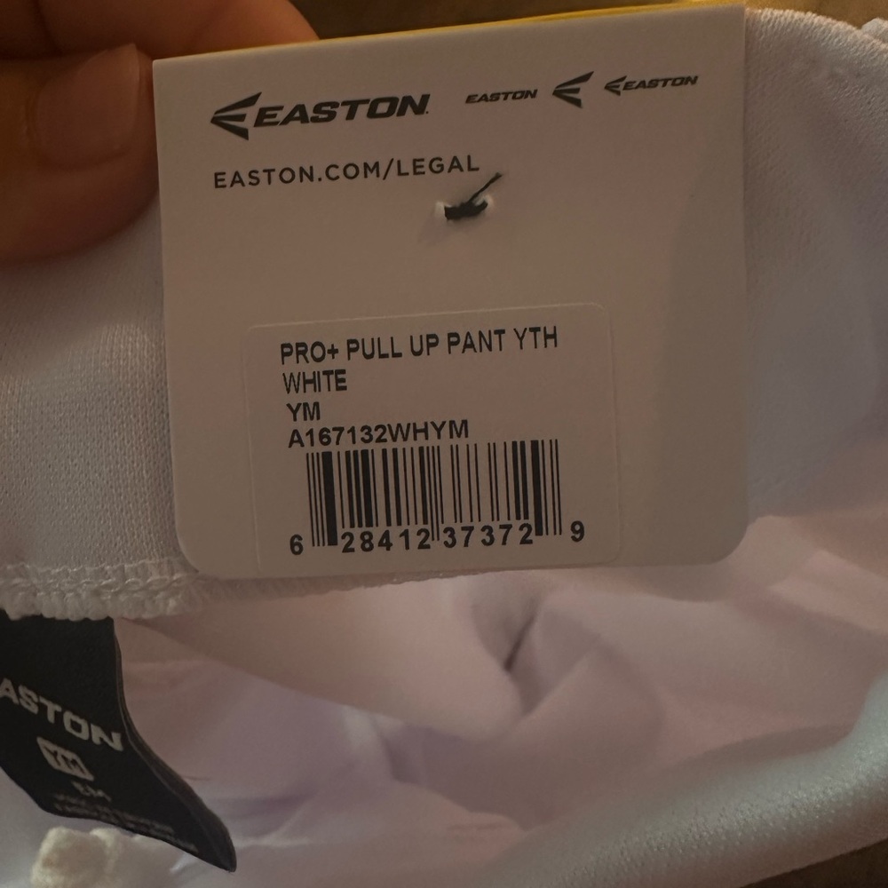 Easton PRO Pull Up Baseball Pant Series | Youth | Full Length | Elastic Bottom - Picture 8 of 8